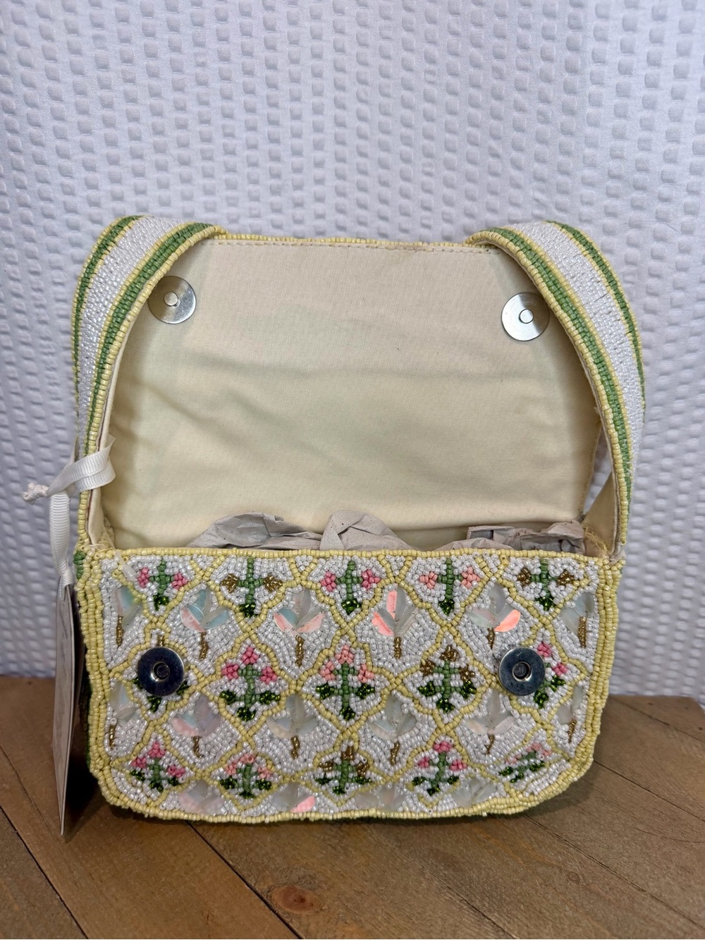 Viral Beaded Yellow and White Floral Shoulder Bag …Tjmaxx & Marshalls - Picture 8 of 9